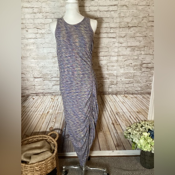 Veronica Beard Haylee multi colored ribbed ruched dress - Picture 3 of 5